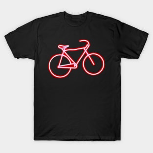 Red Neon Bike Icon T-Shirt